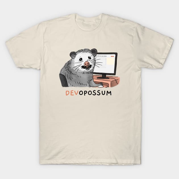 Devopossum - devops opossum T-Shirt by SashaShuba